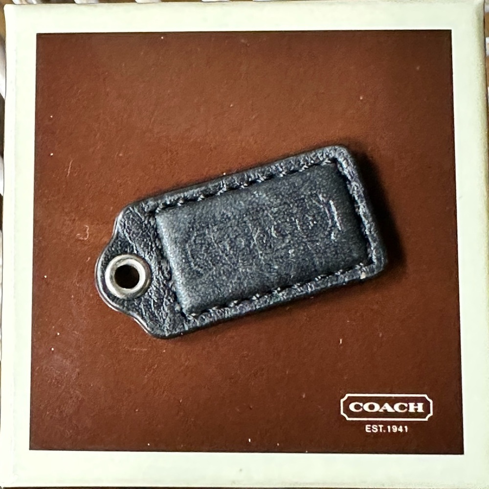 Coach Waxed Leather Tag